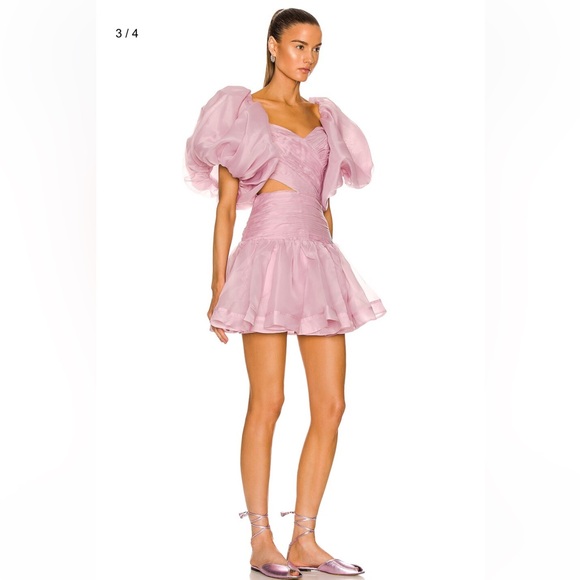 AJE Myriad Cut Out lilac Mini Dress - Picture 8 of 10
